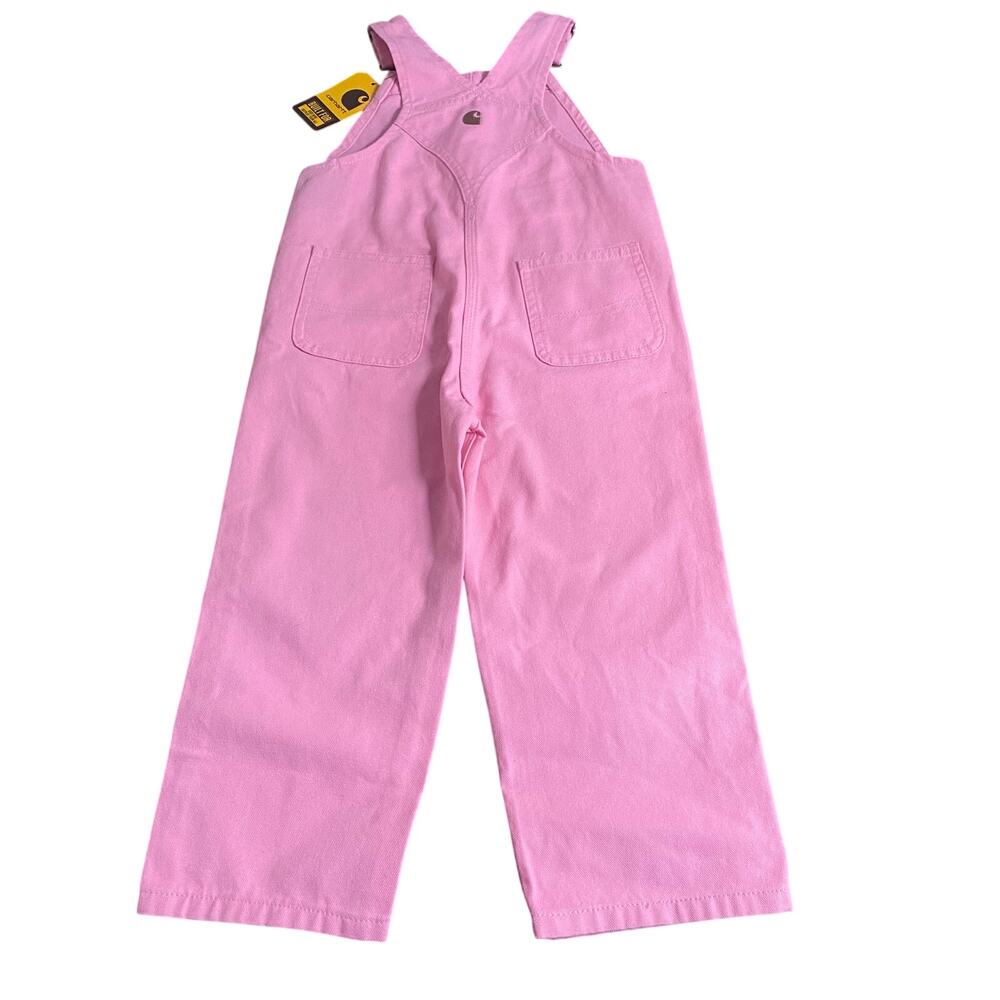 NWT Carhartt light pink‎ adjustable strap girls overall pants SIZE 3T - Picture 5 of 5